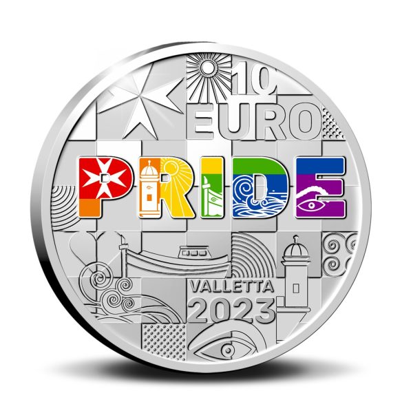 EuroPride Malta Silver Proof 10 Euro 2023 - Front