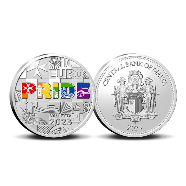 EuroPride Malta Silver Proof 10 Euro 2023 - Side by side