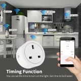 Smart WiFi Socket 20A UK Plug with Energy Monitoring - Voice Control - Compatible with Alexa & Google Home