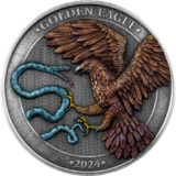 2024 Malta Golden Eagle 10 Euro 2 oz Silver BU HR – Limited Edition