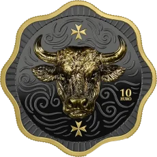 2025 Malta Maltese Ox 10 Euro 2 oz Silver BU High Relief